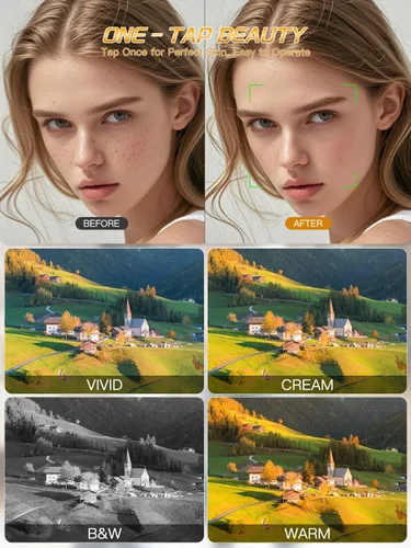 Vista 6 de Cámara digital 4K 64MP con tarjeta de 64 GB y zoom de 16X, fácil para niños