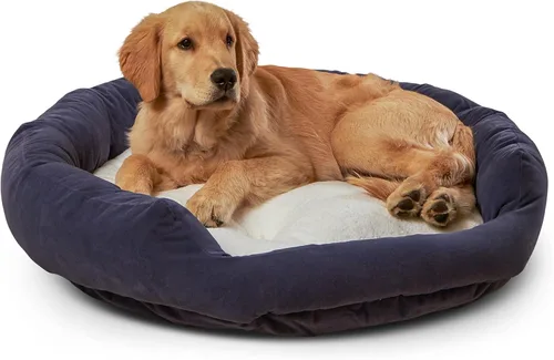Vista 19 de Maddie Donut - Cama para perro con almohada central extraíble, color crema, pequeña (24 x 24 pulgadas)
