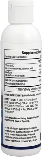 Vista 2 de Vitamina C liposomal La mayor absorción a las células 96% incluye la cantidad adecuada de fosfatidil colina (PC)