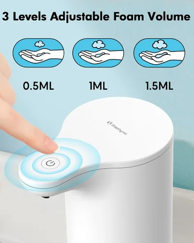 Vista 8 de Dispensador automático de jabón sin contacto, dispensador de jabón sin contacto IPX6 a prueba de fugas con sensor infrarrojo mejorado, dispensador