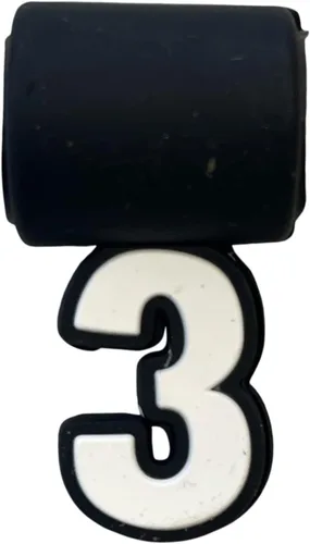 Vista 4 de Dijes de silicona para collar de béisbol de tornado, bandera de EE. UU., cruz 4:13, número de jersey Números uniformes