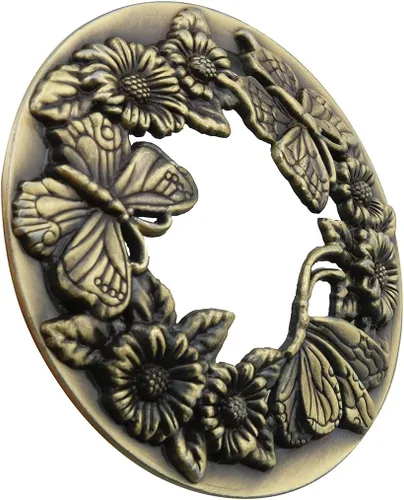 Vista 4 de Cubierta de vela de mariposa de bronce antiguo, cubierta de vela para frascos, fundas de sombra para velas de tarro