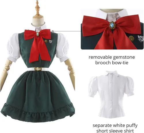 Vista 3 de Nuoqi Sonia Nevermind - Disfraz de cosplay de uniforme escolar de Sonia, disfraz de cosplay