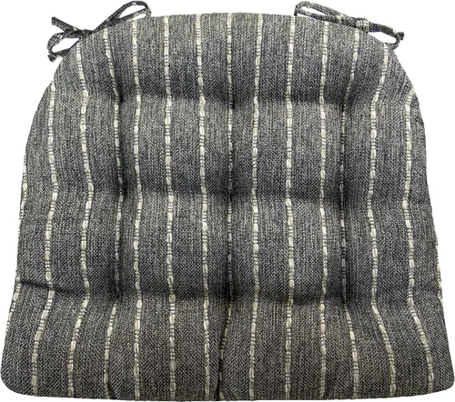 Vista 15 de Barnett Home Decor Cojines para silla de comedor Brisbane plateado gris con lazos - Tamaño mediano 16.5 x 18 Almohadilla para silla - Relleno