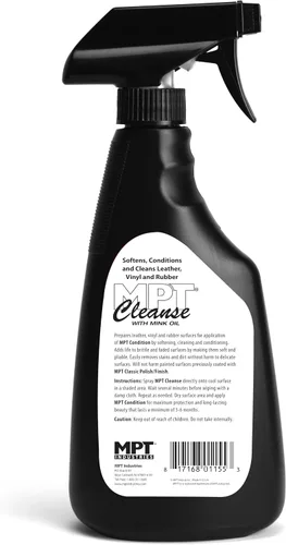 Vista 2 de MPT Limpiar con aceite de visón – 16 oz. – Suaviza, acondiciona y limpia cuero, vinilo y goma con aceite de visón