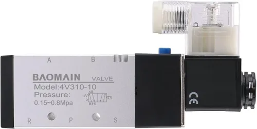 Vista 10 de Baomain Válvula de aire neumática del solenoide 4V310-10 DC 12V 5 vías 2 posición PT 3/8" tipo de actuación pilotado internamente control eléctrico