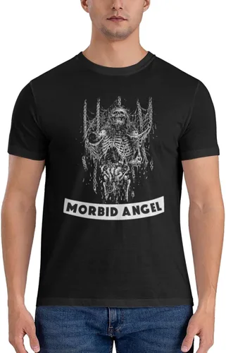 Vista 3 de PEYDEN Morbid Angel T Shirt Men Summer Fashion Breathable Cotton Round Neckline Shirt Sports Fitness Short Sleeve Tees