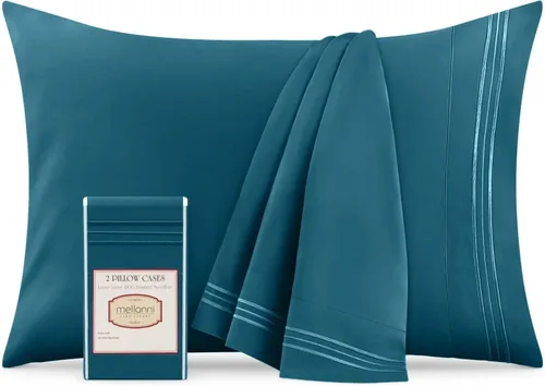 Vista 30 de Mellanni Fundas de almohada de lujo, extrasuaves, refrescantes, fundas de almohada de 12 piezas de la colección icónica, cierre de sobre