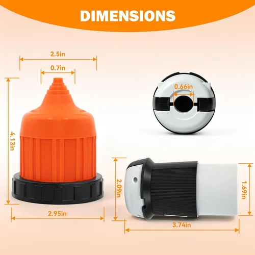 Vista 7 de Cable de alimentación de 30 AMP RV con tapa de bloqueo de arranque, conector de bloqueo giratorio hembra NEMA L5-30R de 125 V con cubierta naranja