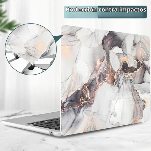 Vista 5 de DONGKE Funda compatible con M5 MacBook Air de 15 pulgadas 2026 2025-2023 A3448 A3241 A3114 A2941 M4 M3 M2 Pantalla de retina líquida Touch ID