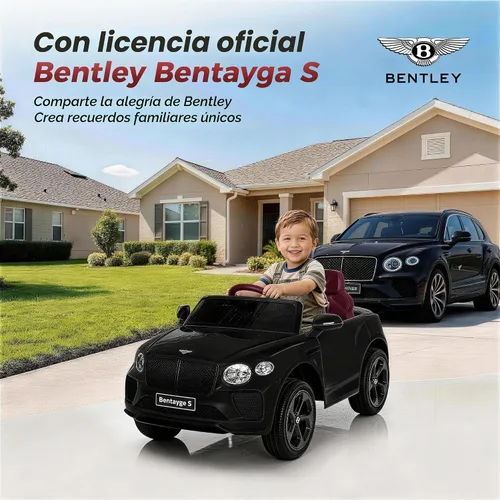 Vista 5 de Autos eléctricos Bentley Bentayga con licencia para niños Cristal negro