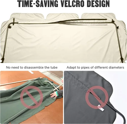 Vista 7 de Yescom - Cubierta de repuesto para toldos de sillas oscilantes UV30 + 180 gsm, Beige