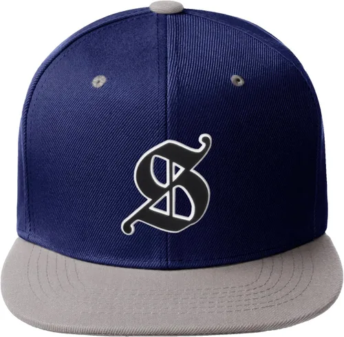 Vista 662 de Daxton Gorra clásica con visera de billete plano con letras del alfabeto inglés antiguo de la A a la Z