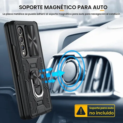 Vista 5 de Caka - Funda para Samsung Galaxy Z Fold 3 con soporte y cubierta para lente de cámara