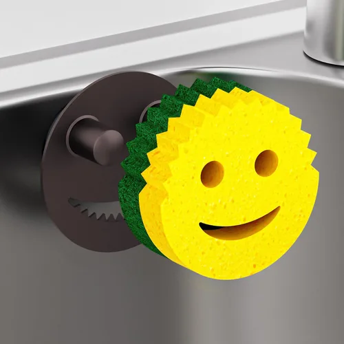 Vista 10 de Kontoyo - Soporte de esponja para fregadero de cocina, organizador de lavabo con instalación de ventosa para cocina/baño, autodrenaje, organizador