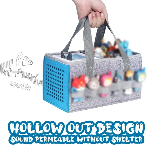 Vista 2 de Estuche de transporte GISEO para juego de iniciación de Tonies y bolsa de almacenamiento para estatuilla de Tonies, bolsa plegable de juguete