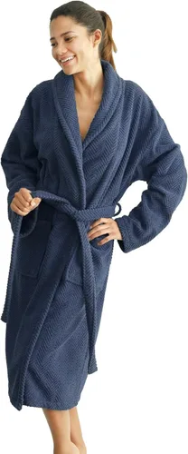 Vista 3 de Linum Home Textiles - Bata de baño unisex 100% algodón turco, color rosa, XL, pata de gallo, L XL
