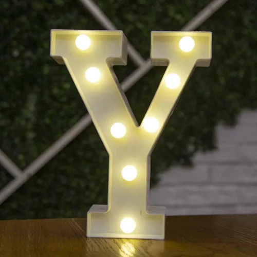 Vista 37 de anso Letras LED del alfabeto con números iluminados, letras de plástico blanco, decoración de pie de la A a la Z 0 ~ 9 (rosa corazón)