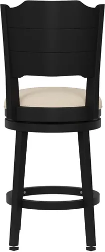Vista 12 de Hillsdale Clarion - Taburete de Altura Giratoria de Madera para Barra, Negro