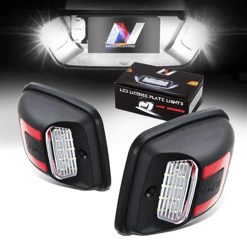Vista 10 de Par de luces LED para placa de matrícula Compatible con 99-03 Protégé / 02-03 Protege5 / 99-05 Miata MX-5, YL8Z13550AA NC1051270BL, NVL-LPL-009