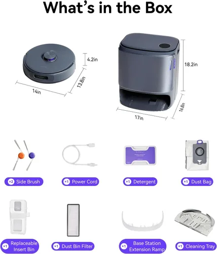 Vista 9 de NARWAL Freo Z10 Ultra Robot Aspiradora y Fregona Combo, Cámaras Duales RGB y Chips, Evitáción AI, Limpieza Profunda de Esquina a Borde 8N, Gris Freo