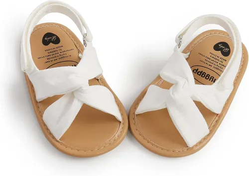 Vista 4 de Sandalias de verano para bebés y niñas, unisex, antideslizantes, suela suave, transpirable, para el primer caminante, zapatos de playa al aire libre