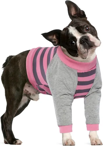Vista 14 de FUAMEY Manga de recuperación para perros con protector de codo, camisa para perros para dejar de lamer las articulaciones, traje de manga larga