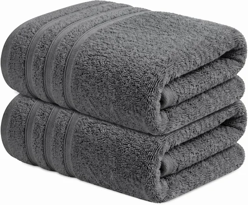 Vista 10 de Infinitee Xclusives - Toallas de baño 100% algodón hilado en anillo para baño, paquete de 2 Marina Tranquila