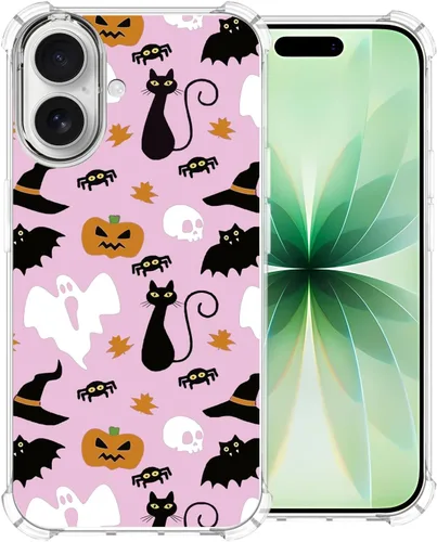 Vista 35 de Funda transparente de Halloween para Google 6a, con patrón de fantasma, funda protectora de TPU suave, delgada, a prueba de golpes, para niños