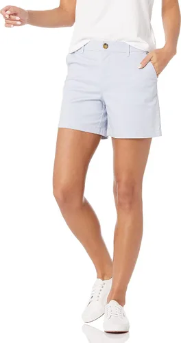 Vista 27 de Amazon Essentials Pantalones cortos caqui de tiro medio y entrepierna de 5 pulgadas para mujer (disponible en cortes rectos y curvos)