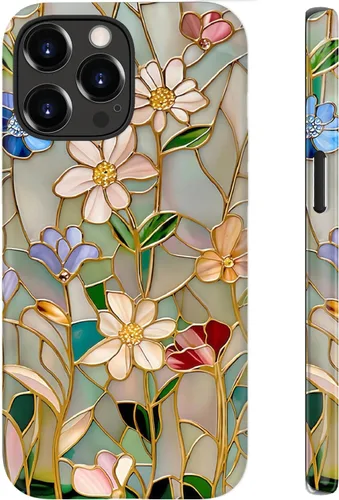 Vista 63 de LUHOURI Funda para iPhone 12 Mini, compatible con carga inalámbrica, doble capa, interior de silicona suave + carcasa exterior dura, bonito diseño