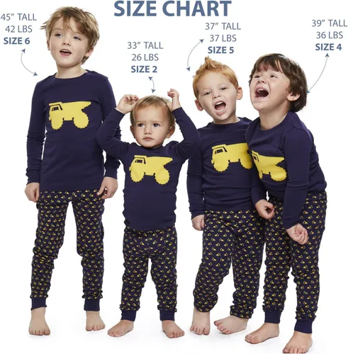 Vista 3 de Boys Pajamas Vehicle 2 Piece 100% Super Soft Cotton by Bluenido (12m-8y)