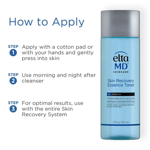 Vista 5 de EltaMD Skin Recovery Essence - Tónico hidratante para la cara, tóner facial para piel grasa y piel sensible, fórmula sin alcohol, ayuda a
