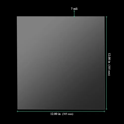Vista 2 de 20 hojas de plantillas en blanco de 7 mil, hojas transparentes de 12 x 12 pulgadas para bricolaje