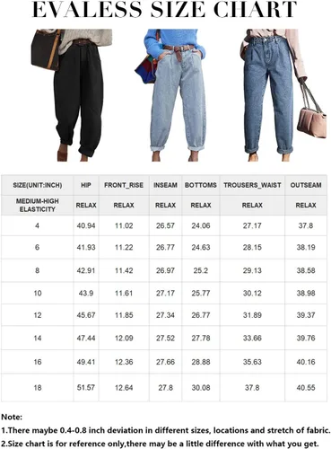 Vista 6 de EVALESS Pantalones de mezclilla holgados de cintura alta para mujer, casuales, holgados, recortados, pantalones de mezclilla Y2K