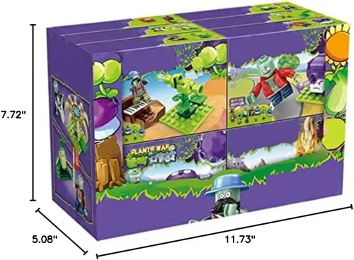 Vista 2 de JHESAO Plants and Zombies PVZ Toys Assembled Action Figures PVZ Set de juguetes ensamblables Serie 1 2 Grandes regalos para niños y fanáticos
