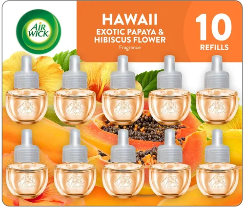 Vista 13 de Aceites perfumados Air Wick 0+4 Hawái Papaya exótica y flor de hibisco