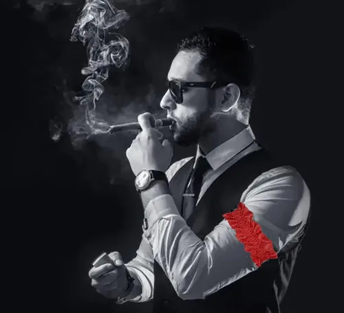 Vista 5 de Firdnyohs 1 par de ligas de brazo para hombre, ligas de manga de los años 20, liguero rojo rugiente, ligas de brazo rojo de los años 20, disfraces