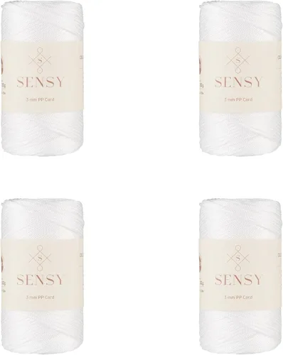 Vista 77 de Cuerda de poliéster Sensy Premium de 3 mm, 120 metros, 100% cordón de polipropileno, cuerda de macramé de 3 mm, cordón para bolsos de ganchillo