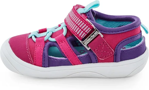 Vista 5 de Stride Rite 360 Tenis Blake para niñas, fucsia, talla 3 para bebés, Fuschia