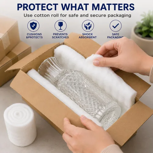 Vista 7 de Rollo de algodón puro absorbente de 2.205 libras de lana enrollada, multiusos, uso suave para sala de primeros auxilios quirúrgicos, removedor