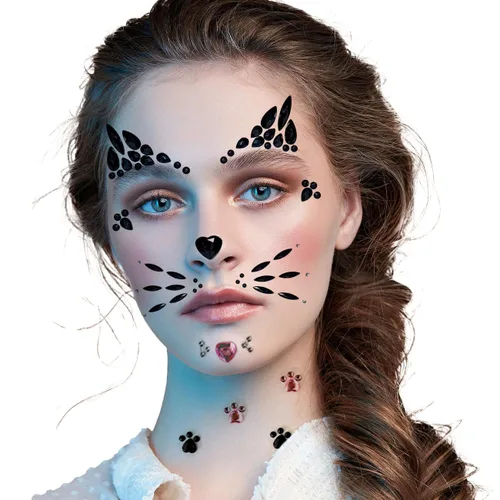 Vista 9 de Joyas de cara de vampiro, gemas para la cara, joya de Halloween, disfraz de sangre de cristal, gemas de cara sangrante, tatuaje de cicatriz, tatuaje