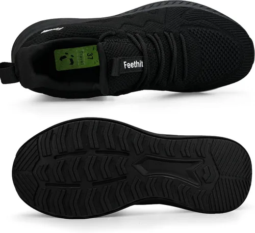 Vista 4 de Feethit Tenis de correr para mujer, ligeros, antideslizantes, cómodos, a la moda