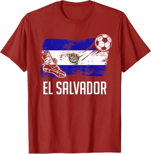 Vista 39 de Camiseta salvadoreña con bandera de fútbol salvadoreño