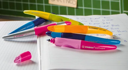 Vista 5 de Cómodo bolígrafo STABILO EASYoriginal Single Pen - diseño azul - diestro
