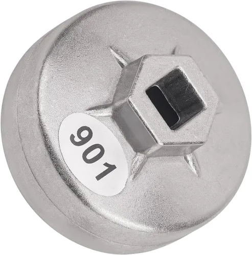 Vista 5 de AHL 901 Tapa 65mm Llave de filtro de aceite de 14 ranuras con accionamiento cuadrado de 1/2" Herramientas de extracción de filtro de aceite Juego