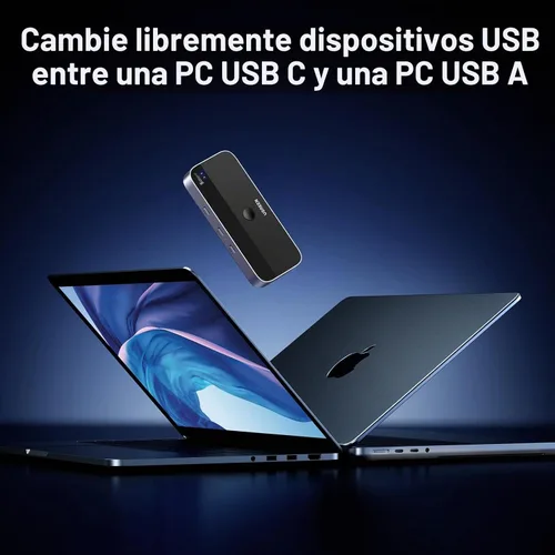 Vista 3 de UGREEN Entrada de interruptor USB A y C para computadoras, comparte 4 puertos, selector de conmutación para PC, laptop, teclado, ratón, cámara web