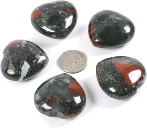 Vista 2 de Love Hearts - Piedra de palma de 1.8 pulgadas curativa para reiki