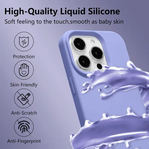 Vista 374 de Funda magnética de silicona para iPhone 13 Pro, color blanco antiguo [Compatible con Magsafe] [Forro de microfibra suave antiarañazos], funda