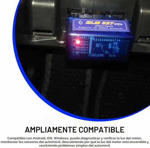 Vista 3 de ELM327 OBDII Escáner de diagnóstico para auto, herramienta de escaneo Bluetooth inalámbrico profesional, detector de fallas, lector de códigos de 1